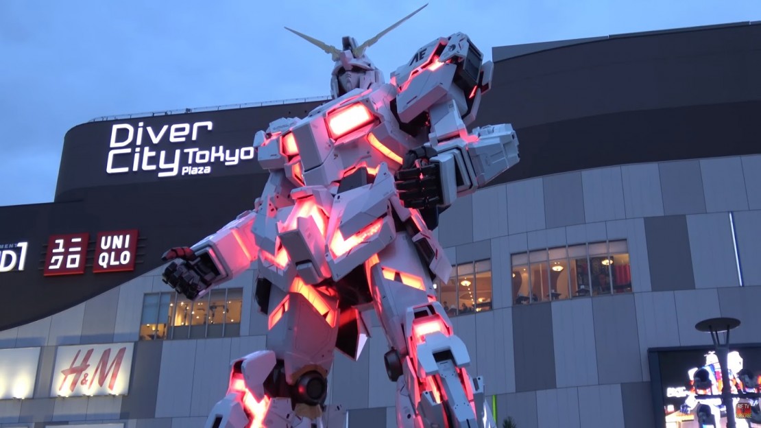 Un nuevo espectáculo del Unicorn Gundam a escala real de Odaiba